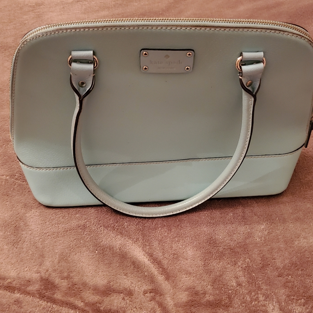 Kate Spade Blue Satchel Bag with Structured Design